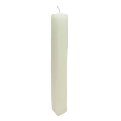 Vela de Baptizado Quadrada Cru com Caixa 3x30cm