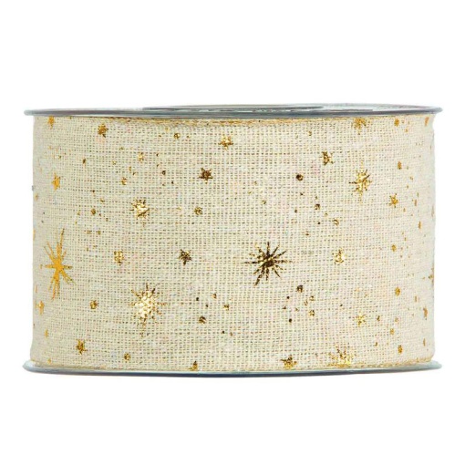 Fita de Rede MP Gold Snow 63mmx20m Estrelas Branco