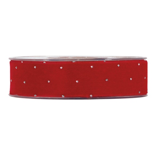 Fita de Tecido MP Xmas Diamonds 25mmx10m Vermelho 08
