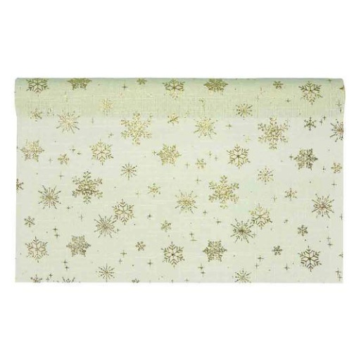 Tecido MP Golden Snowflakes 48cmx5m Bege 02