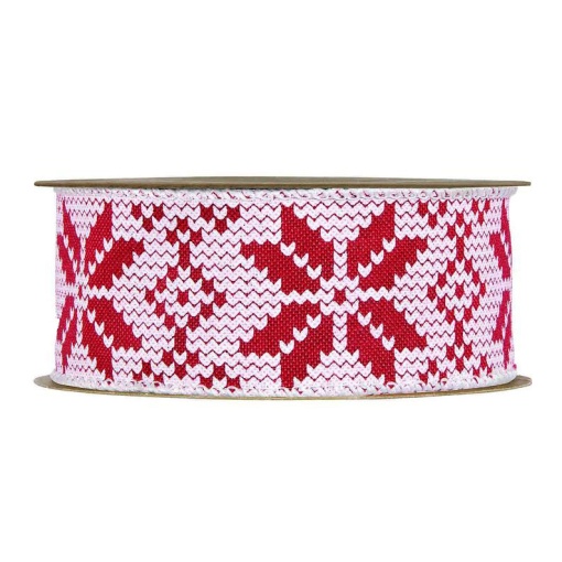 Fita de Tecido MP Red Xmas 37mmx10m Estrelas Geométricas