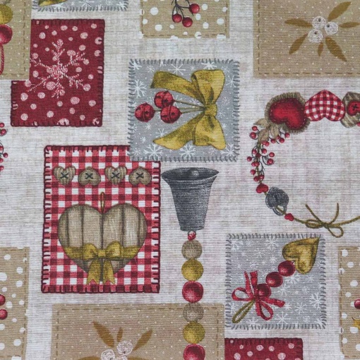 Tecido Loneta Cora Decorações Bege/Multicor 1x2,80m