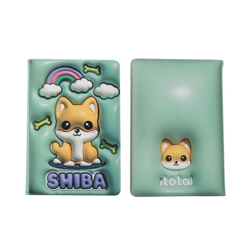 Caderno A5 I-TOTAL Shiba 3D Liso 96 folhas