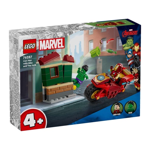 LEGO MARVEL Iron Man com Mota e Hulk 76287