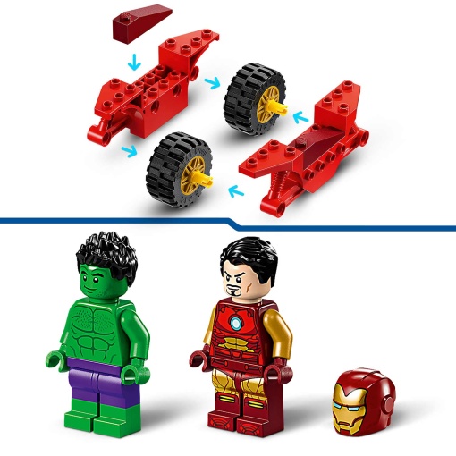 LEGO MARVEL Iron Man com Mota e Hulk 76287