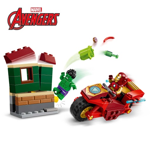 LEGO MARVEL Iron Man com Mota e Hulk 76287