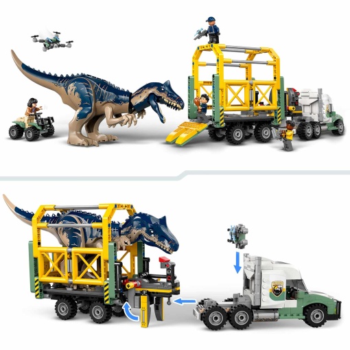 LEGO Jurassic World Missões de Dinossauros: Camião de Transporte de Alossauro 76966