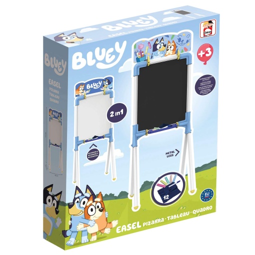 Quadro Duplo Magnético/Ardósia BLUEY com Acessórios CHICOS