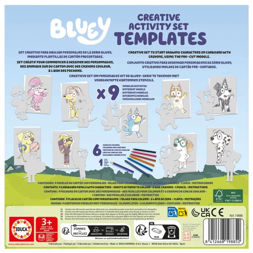 BLUEY CREATIVE Activity Set - Templates EDUCA