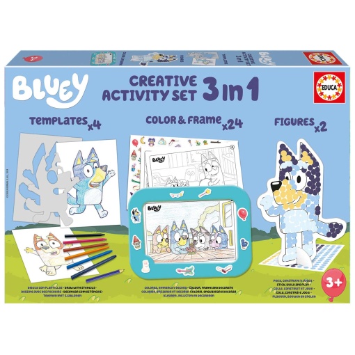 BLUEY CREATIVE Activity Set - 3 em 1 EDUCA
