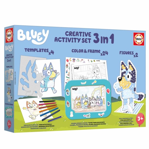 BLUEY CREATIVE Activity Set - 3 em 1 EDUCA