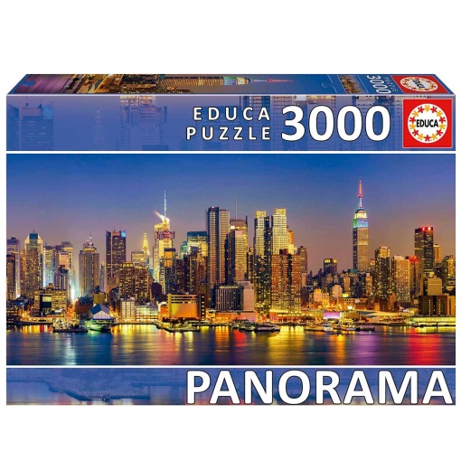 Puzzle EDUCA 3000 peças Panorama Skyline Nova Iorque