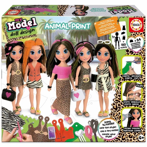My Model Doll Design Animal Print EDUCA
