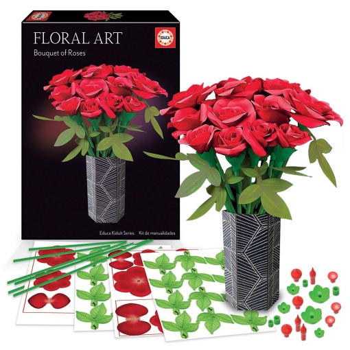 Arte floral - Bouquet de rosas EDUCA