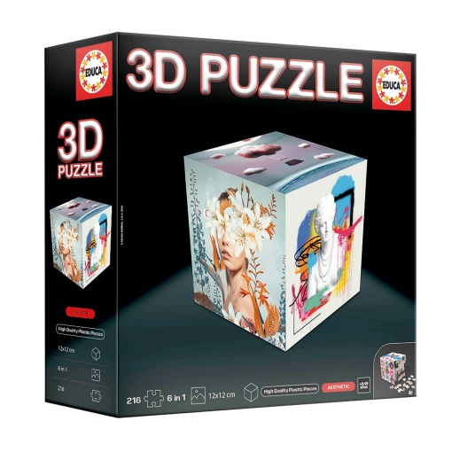 3d Puzzle Cube - Animais 216 Peças EDUCA