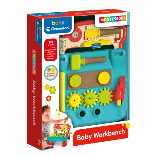 Baby Montessori mesa de ferramentas CLEMENTONI