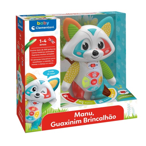 Manu, Guaxinim Brincalhão CLEMENTONI Baby