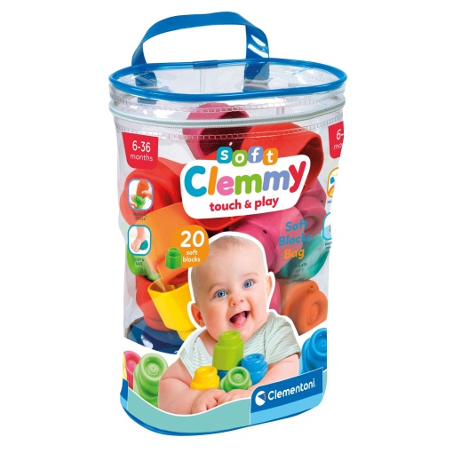 Blocos CLEMENTONI Soft Clemmy Saco com 20 unidades