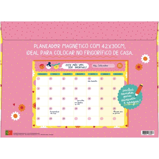 Planificador Mensal Magnético The HAPPY Gang 415x310mm
