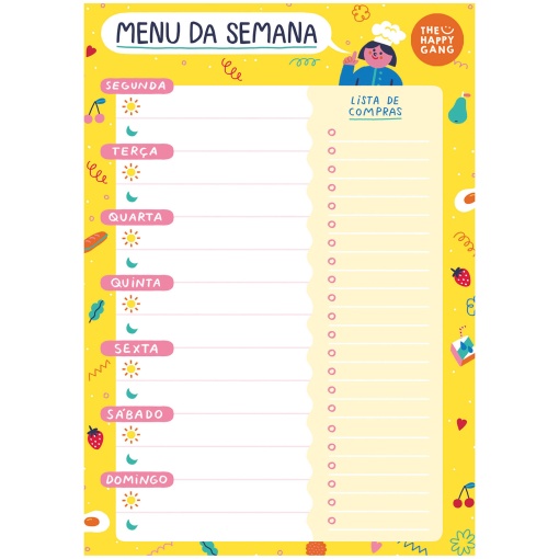 Bloco Menu Semanal The HAPPY GANG