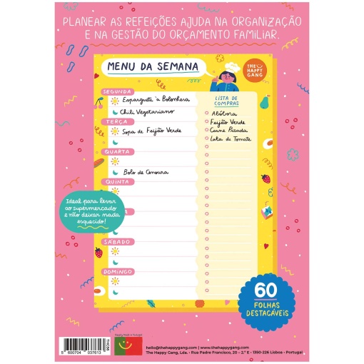 Bloco Menu Semanal The HAPPY GANG