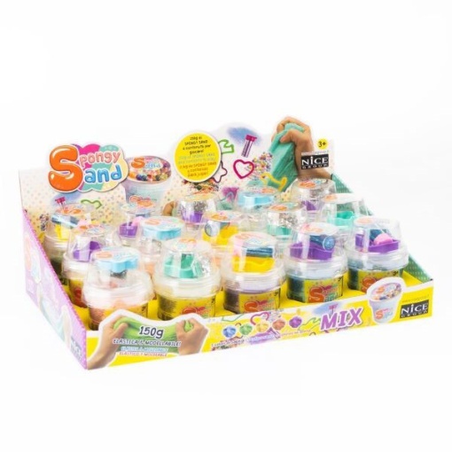 Areia mágica com acessórios NICE SPONGY SAND 150g sortido
