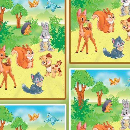 Papel de Embrulho JOL Infantil 70x100cm Animais da Floresta