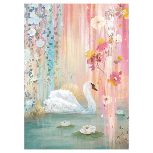 Caderno A5 Pautado 25 folhas AQUARUPELLA Cisne