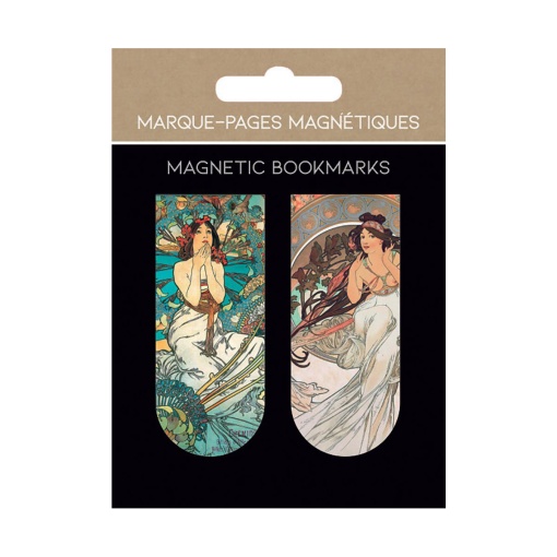 Marcador de livros magnético tipo clip Alfons Mucha (2 unidades) PICTURA