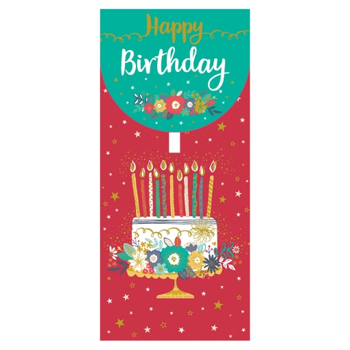 Postal de presente tipo Money Card PICTURA HAPPY Birthday bolo 17706
