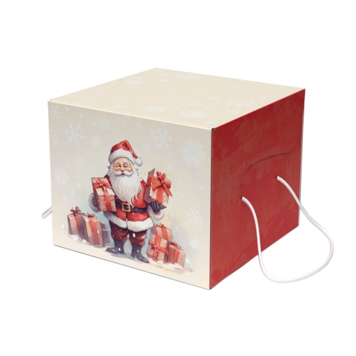 CAIXA DE CARTAO CABAZ SANTA CLAUS 22X21X18CM COM PEGA CFQS/V117