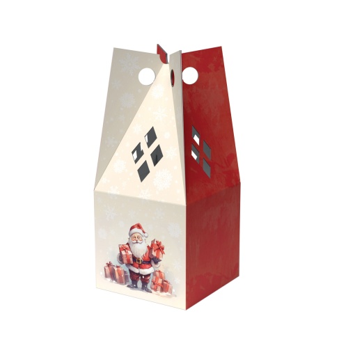 CAIXA DE CARTAO CABAZ SANTA CLAUS 22X22X50CM 50S/V117