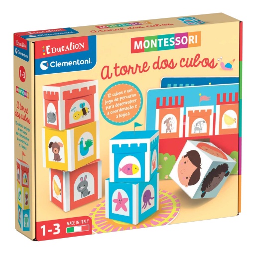 Montessori - A torre dos cubos CLEMENTONI Education