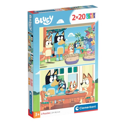 Puzzle CLEMENTONI 2x20 peças BLUEY
