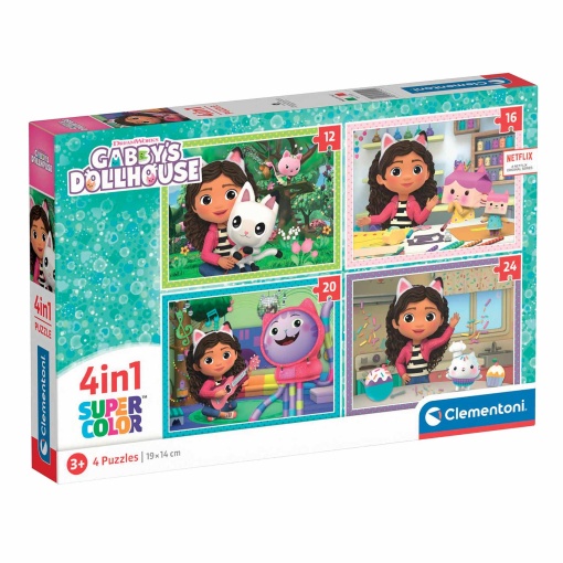 Puzzle CLEMENTONI 12-16-20-24 peças Progressivo Gabby's Dollhouse