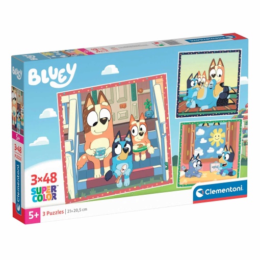 Puzzle CLEMENTONI 3x48 peças BLUEY