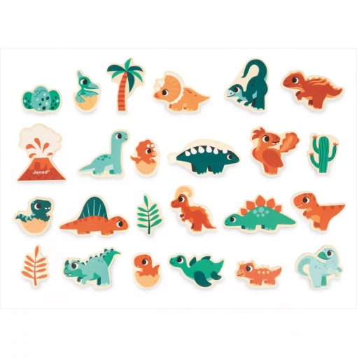 Peças magnéticas Dino 24 peças JANOD