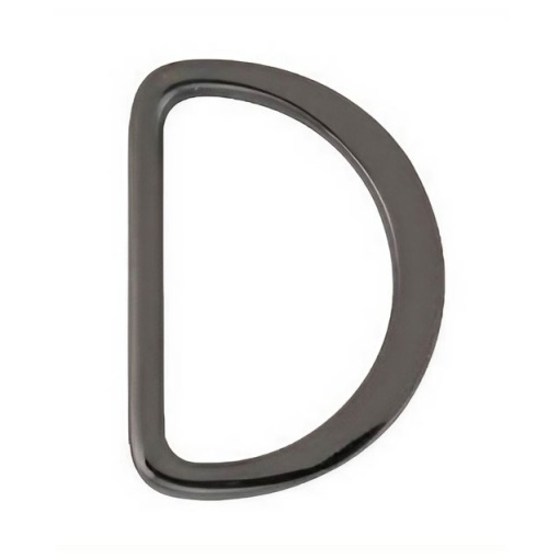 Meia argola de metal 19mm preto COSE