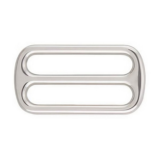 Fivela de metal com passador retangular 20mm prateado COSE 754102.020.0101