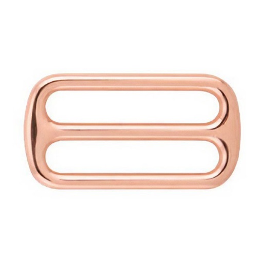 Fivela de Metal com passador retangular 20mm cobre COSE