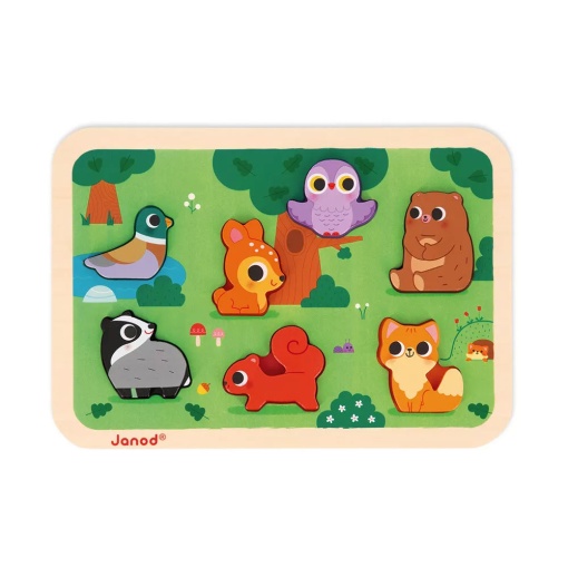 Puzzle de Madeira JANOD 7 peças A Floresta