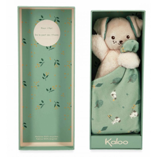 Doudou Cão Verde 18cm KALOO Carre Douceur