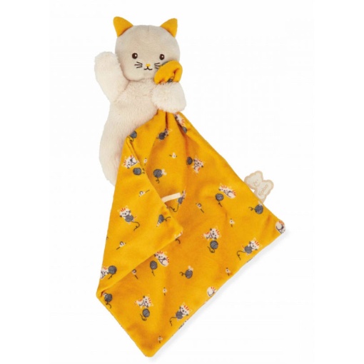Doudou Gato Amarelo 18cm KALOO Carre Douceur