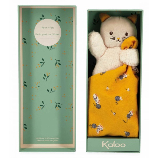 Doudou Gato Amarelo 18cm KALOO Carre Douceur
