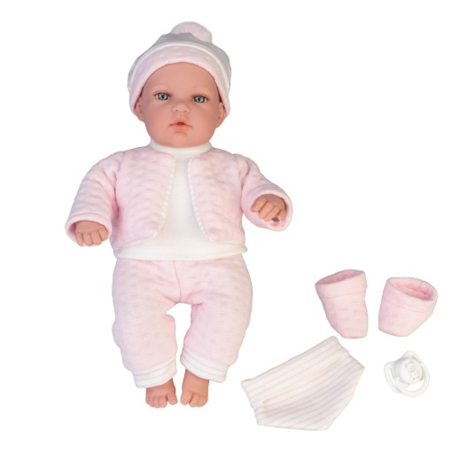 My Sweet LOVE ELEGANCE Crying Baby rosa 33cm FAMOSA