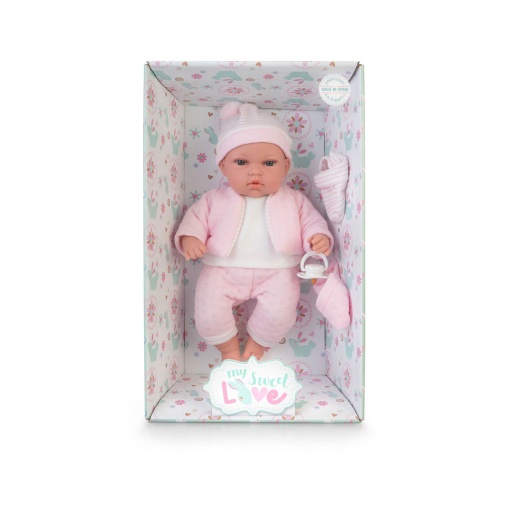 My Sweet LOVE ELEGANCE Crying Baby rosa 33cm FAMOSA