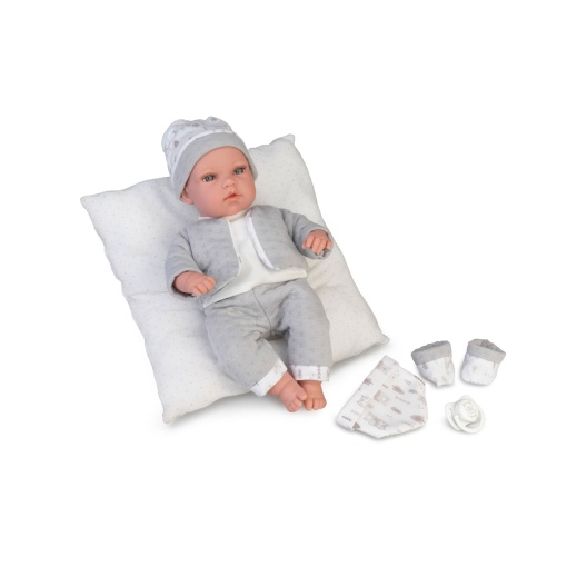 My Sweet LOVE ELEGANCE Crying Baby cinza 33cm FAMOSA