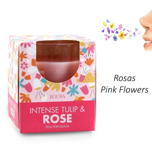 Vela Perfumada Intense Tulip & Rose ROURA