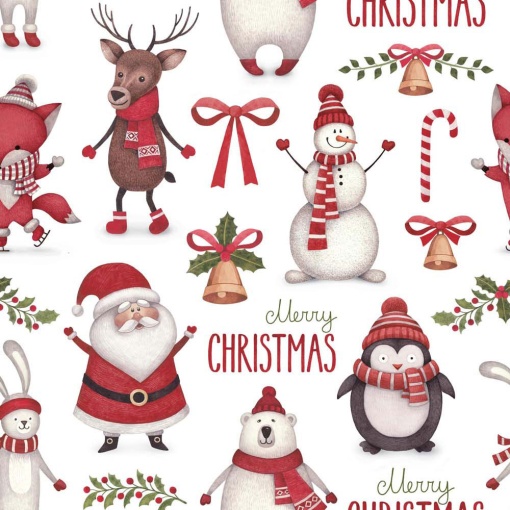 Papel de Embrulho JOL Natal 70x100cm Merry Christmas