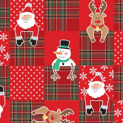Papel de Embrulho JOL Natal 70x100cm Xadrez